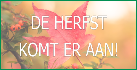 De herfst  komt er aan!